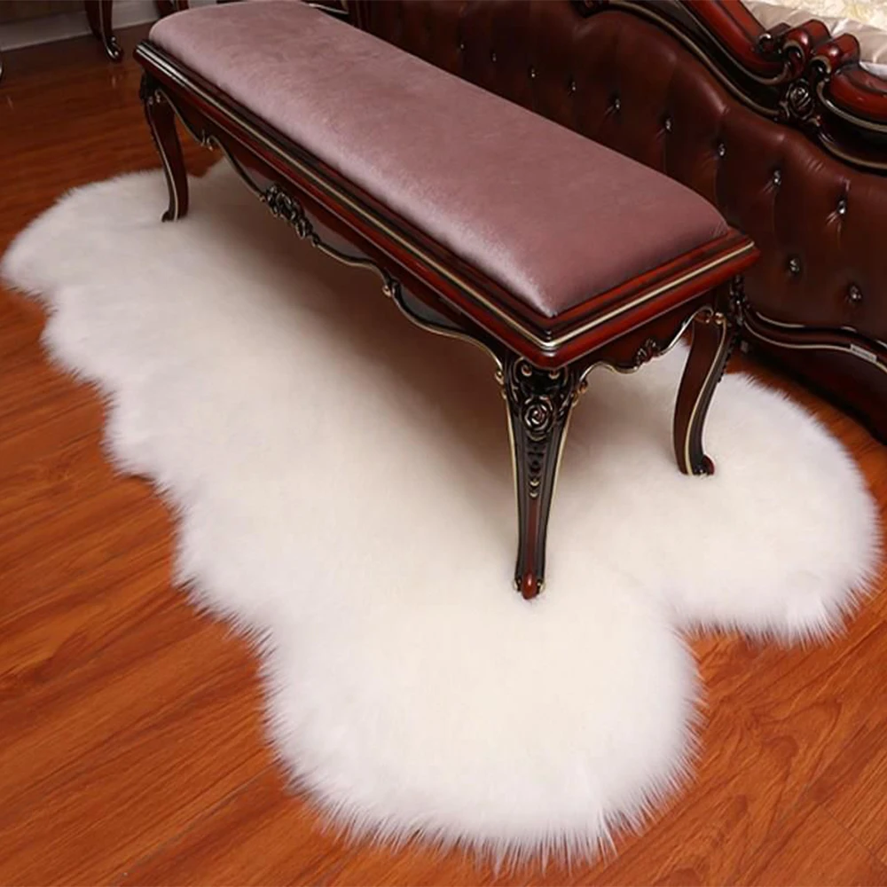 

Warm Carpets Floor Mat Pad Skin Fur Rugs Soft Faux Sheepskin Carpet Rugs For Home Living Room Bedroom Floor Mats Faux Fur Carpet