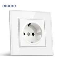 wall socket switches glass panel light bedroom socket ac 110v 250v 16a embedded eu standard outlet electronic modules