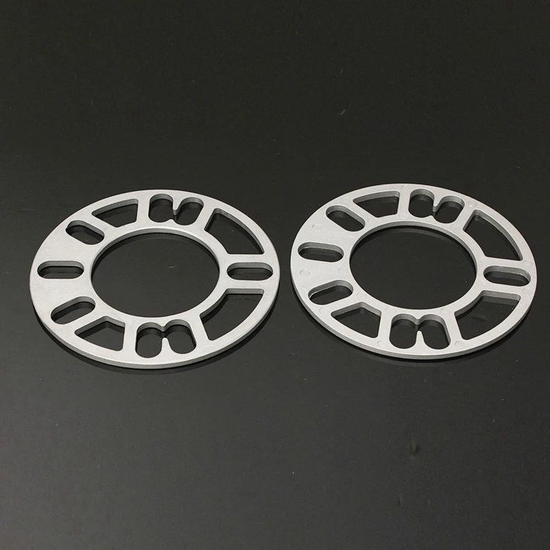 2x Universal 5MM Alloy aluminum Wheel Spacers Adaptor Shims Plate 4/5 Stud Silver | Автомобили и мотоциклы