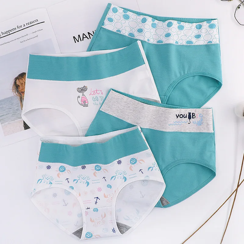 4 шт. трусики для женщин хлопок размера плюс нижнее белье большого женские