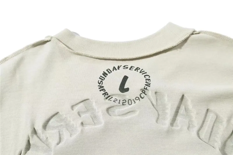 Футболка Мужская/женская с 3D эффектом пены уличная одежда надписью TRUST GOD Kanye West