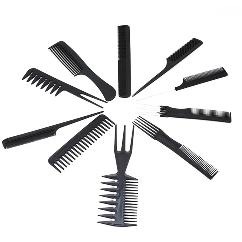 10 шт. парикмахерский гребень Для женщин специальная волос Антистатические