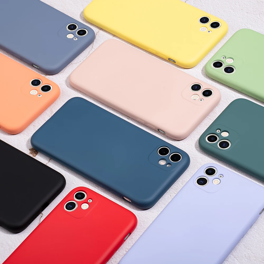 Чехол карамельного цвета для телефона iPhone 11 Pro Max жидкий силикон однотонный