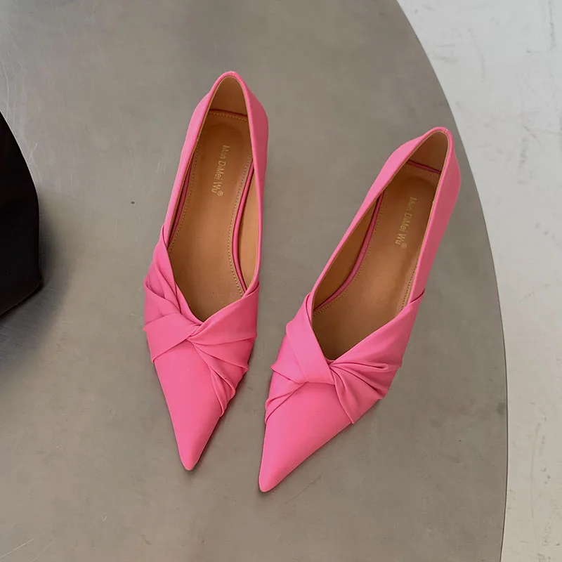 

Dress Bride Wedding Shoe Pointed Toe Women Pumps Thin High Heels Shallow Slip On Mules Shoes Office Work Sexy Nightclub Pumps