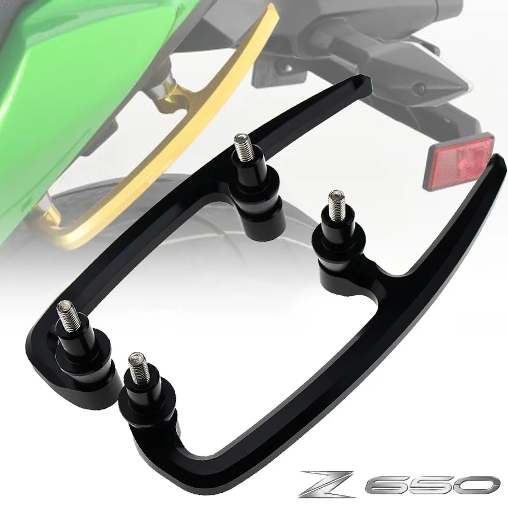 

1 Set CNC Aluminum Motorcycle Passenger Rear Grab Bar Rear Seat Rail Kit for Kawasaki Z650 2017 2018 New Arrive Rear Grab Bars