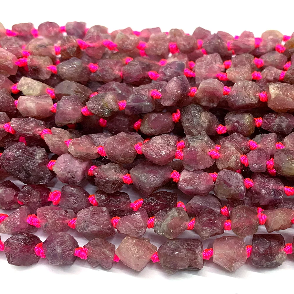 Veemake Roze Toermalijn Natuurlijke Edelstenen Diy Ruwe Minerale Nugget Gratis Vorm Losse Ruwe Matte Kralen Sieraden Ontwerp Maken 07353