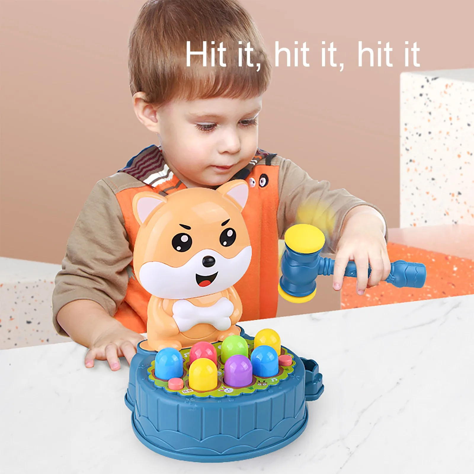 Игрушечный молоток игровой набор игрушек со звуковыми эффектами музыкой и
