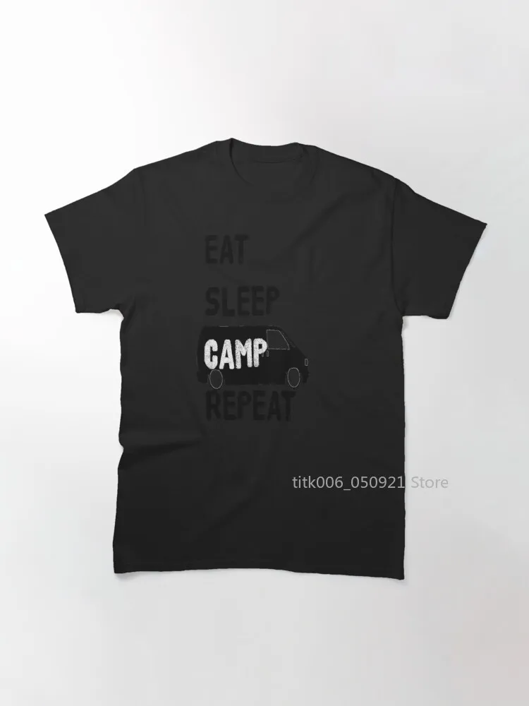 

Классическая футболка EAT SLEEP CAMP REPEAT T4 (черная)