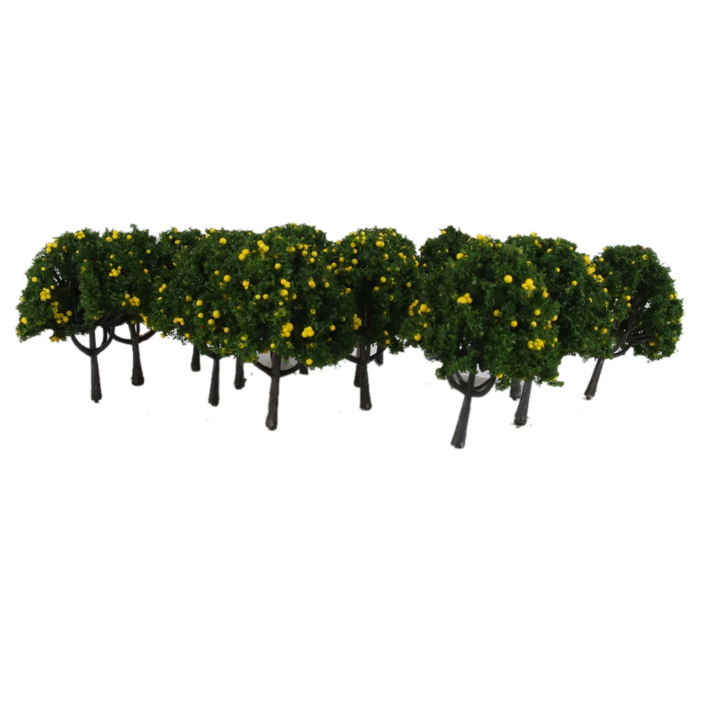 

20 Model Yellow Fruit Trees Layout Garden Park Buildings Scenery 1:100 HO OO