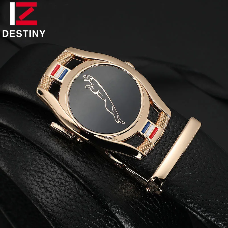 DESTINY роскошные известные бренды дизайнерские мужские ремни леопардовая