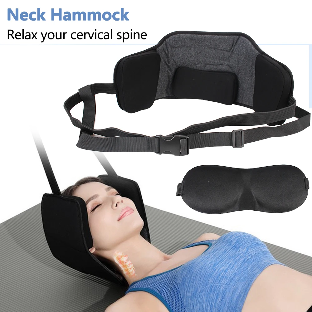 

For Cervical Back Pain Relief Neck Head Hammock Elastic Safety Hammock With Eye Mask Earplugs Head Massager Cervical Back Tools