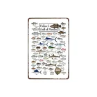 Металлический жестяной плакат с изображением рыб мексиканский Бар Паб домашний винтажный Ретро плакат кафе искусство