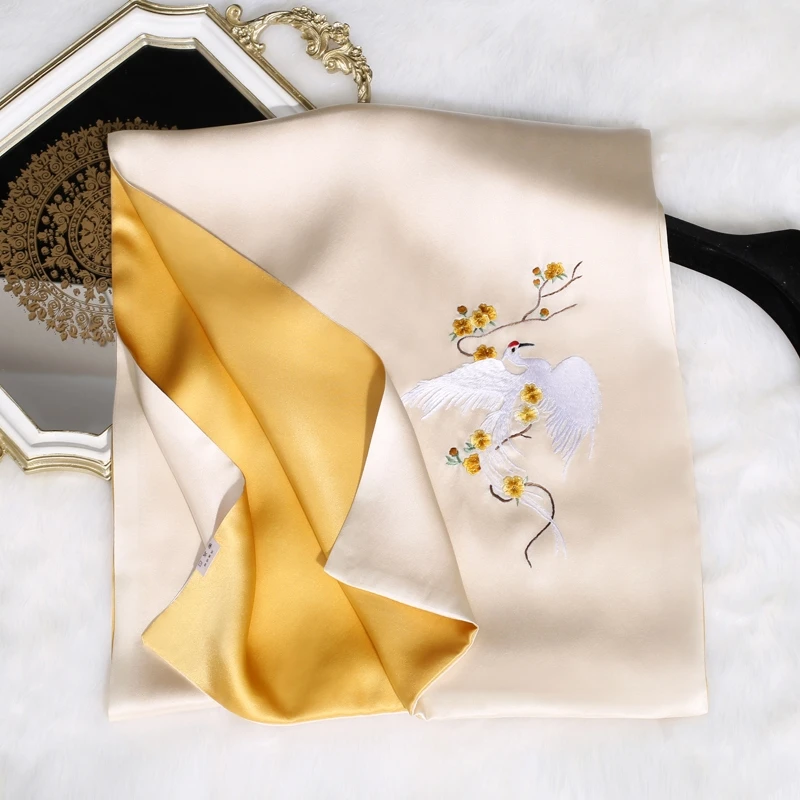 

Fashion Scarves for Women Shawl Print Silk Satin Hijab Scarf Female Bandana 90*90cm Luxury Brand Square Shawls Scarfs For Ladies