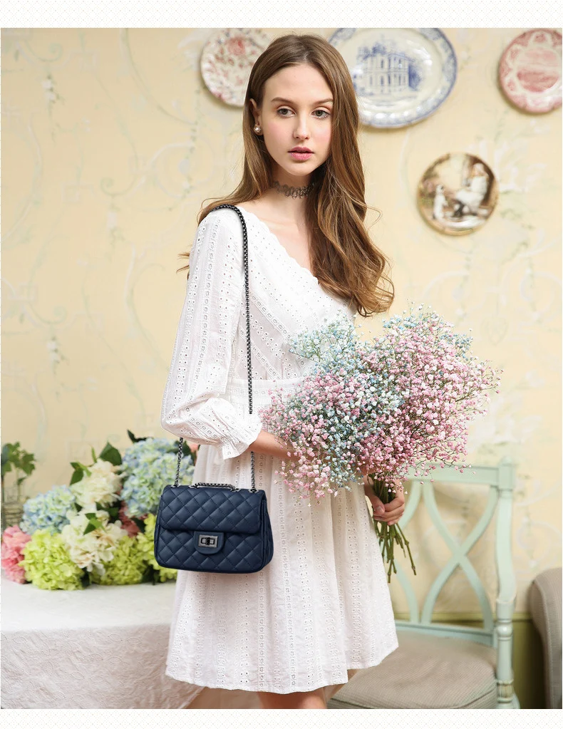 

Chain Bag For Girls Women's Shoulder Bag 2021 Belt Small Blue Red Black Luxury Designer Lady OL Business Elegant Crossbody