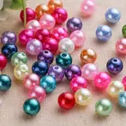 Перфорированный жемчуг 4  5  6  8 мм, АБС, смешанные цвета, круглые бусины россыпью, процесс изготовления бусин для рукоделия, искусственные бусины