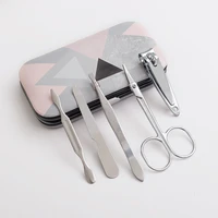 5pcsset manicure set nail art tools set for manicure pedicure professional accessoires nail clipper cutter file cuticle pusher