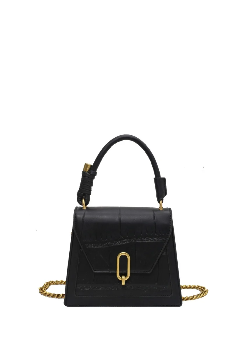 

Textured Portable Ladies Bag 2021 New Fashion One-shoulder Small Square Bag PU Casual Portable All-match Chain Messenger Bag