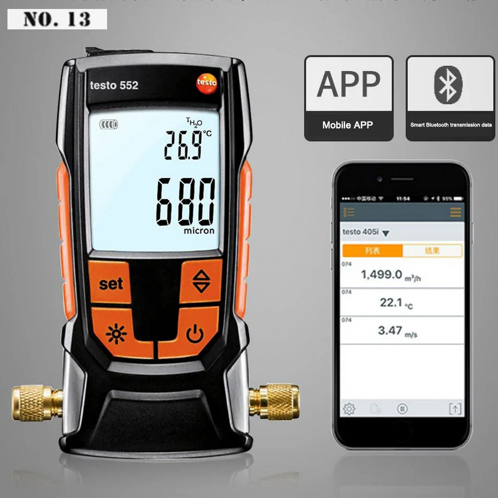 

Testo 552 Digital Display Electronic High-precision Pressure Gauge Pressure Tester Shipped Without Battery