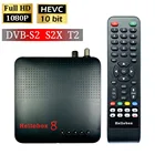 Приемник Hellobox 8, спутниковый ресивер стандарта DVB S2, комбинированный ТВ-бокс, тюнер, поддержка ТВ, спутникового ТВ-ресивера DVB S2X H.265