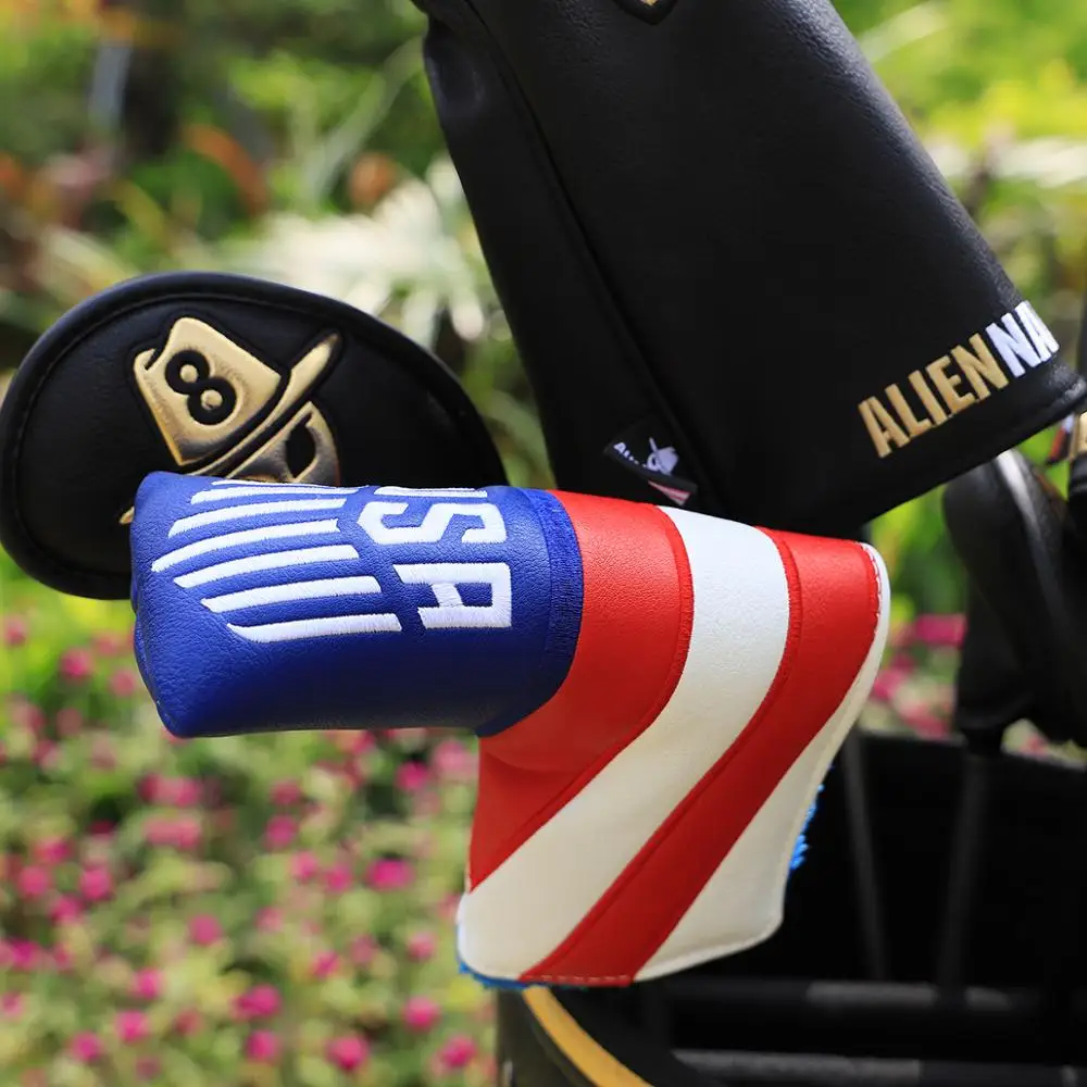 Чехол для клюшки гольфа чехол головы кожаный лидер продаж в США с магнитной