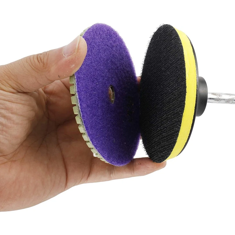 

12 Pack 4 Inch Diamond Polishing Pads Set Wet,for Granite Stone Concrete Marble Floor Grinder or Polisher