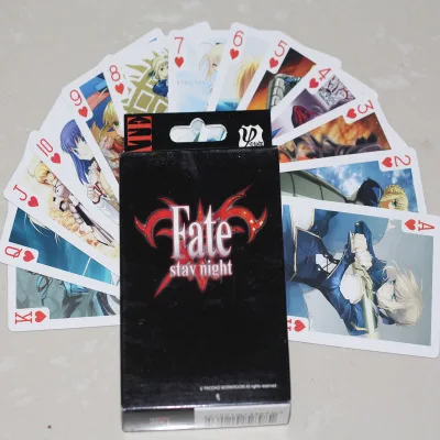 

54 шт./компл. Япония судьба/большой заказ FGO игральные карты FGO вокруг карты сабля Мультфильм Игральные карты настольные игры Покер подарок