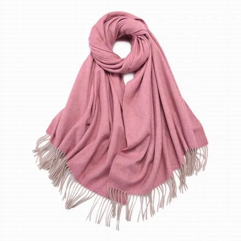 

New 100 Wool Scarf Women High Quality Pure Wool Scarfs Pink Gray Thick Shawl Winter Warm Lady Gift Free Shipping