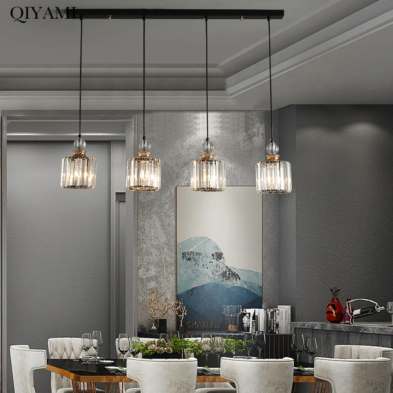 Luces colgantes modernas LED de estilo nórdico para sala de estar, comedor, cocina, accesorio de Iluminación del pasillo, lámparas de cristal, novedad
