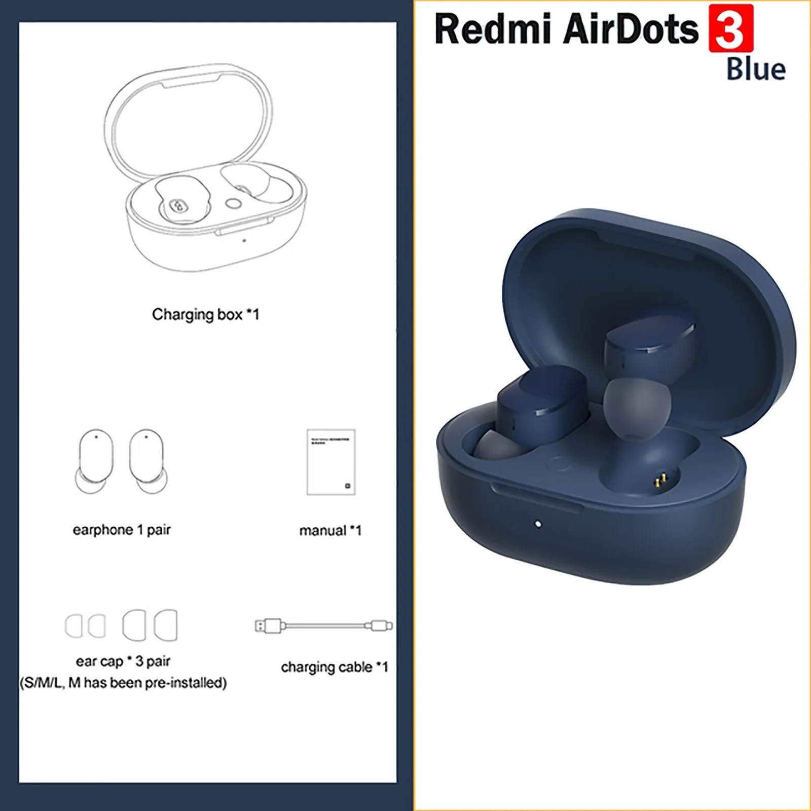 Беспроводные наушники Xiaomi Redmi Airdots 3 Bluetooth Eaphone 5 2 Aptx с поддержкой микрофоном |