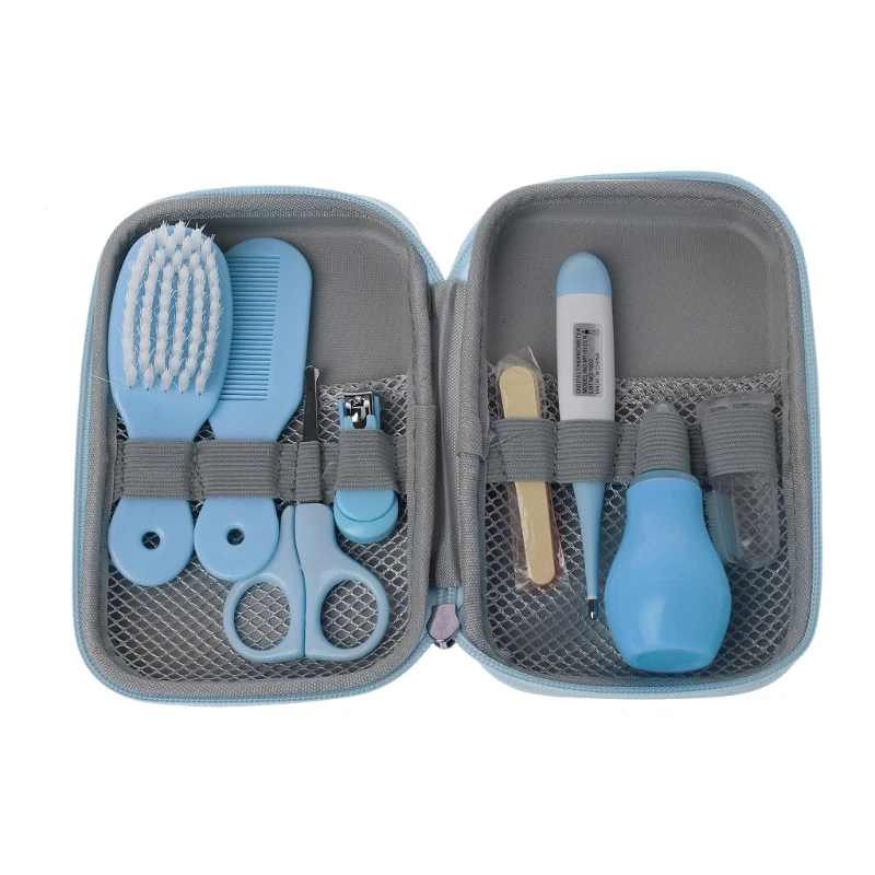 

8Pcs/Set Newborn Baby Kids Nail Hair Thermometer Grooming Brush Kit 203E