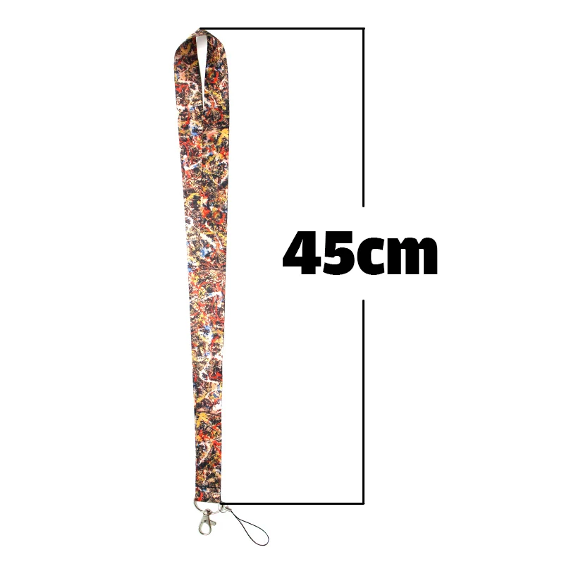 CA251 Джексон Поллок арт брелок Lanyards держатель удостоверения личности ID карта пропуск мобильный телефон USB бейдж держатель ключевой ремень