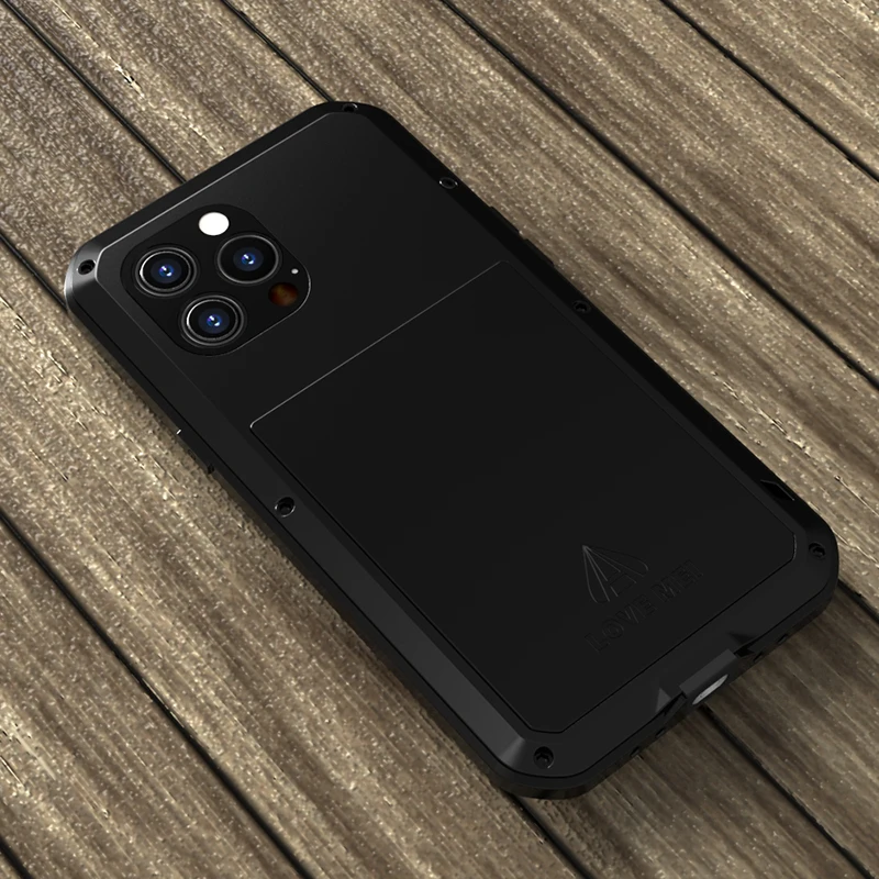 love mei heavy duty protection case for iphone 13 pro max iphone 13 mini metal aluminum armor case cover free global shipping