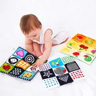 Детская книга для раннего обучения 6-12 месяцев тканевые книги красочные обучающие игрушки для новорожденных с звуковой бумагой
