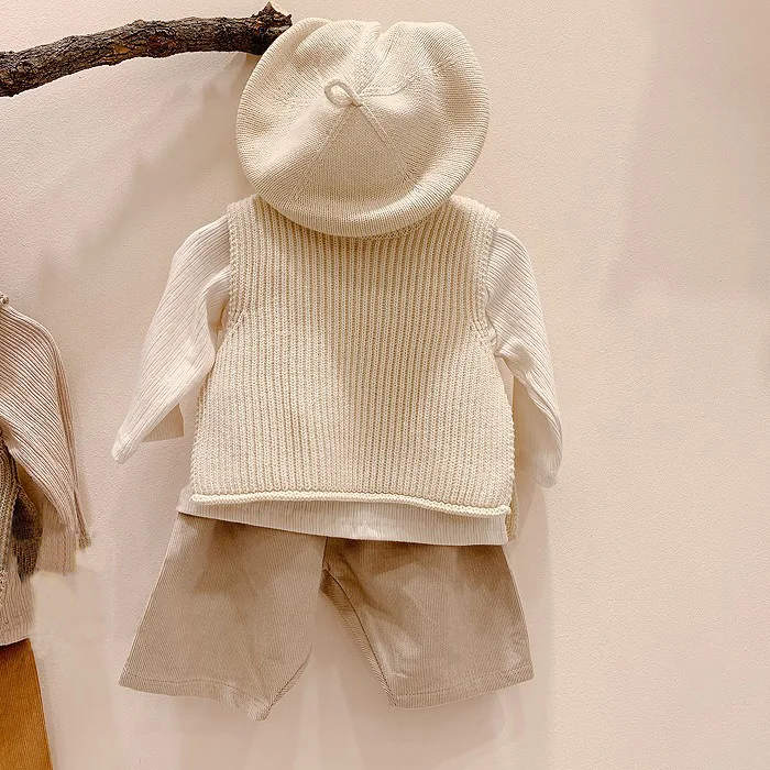 Baby Girls Sweaters Girl Solid Sleeveless Pullover Vest Boys Knit Kids Toddler Autumn Outerwear | Детская одежда и обувь