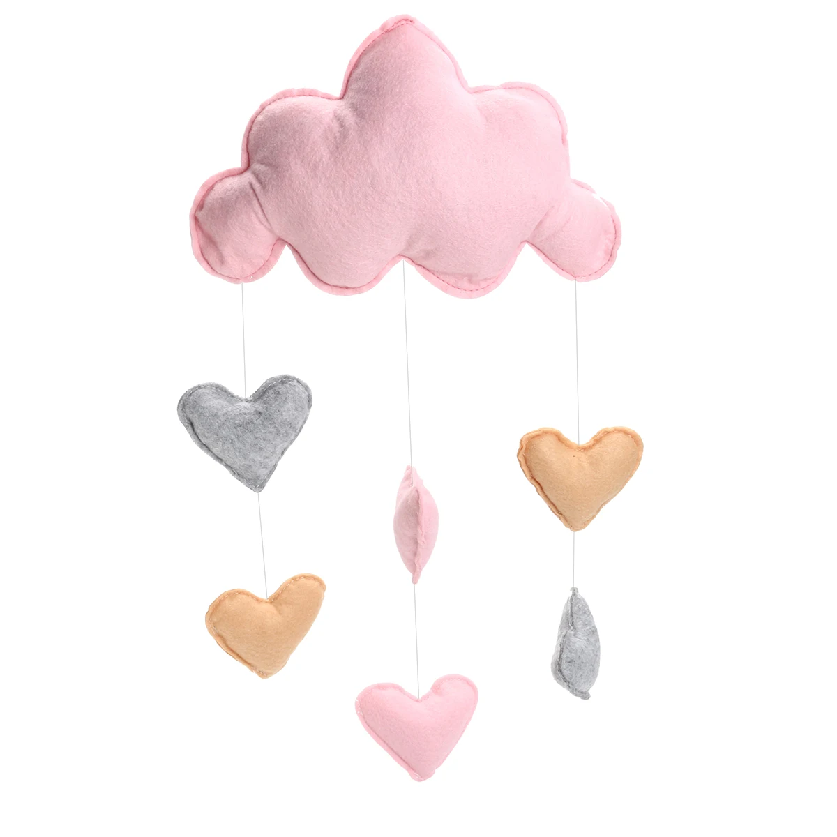 Pink Love Shape Безопасная натуральная игрушка, детские игрушки со звездами и сердечками, Настенная подвесная палатка, украшение для детской комнаты, деревянные украшения, аксессуары, детский Декор интерьера - Цвет: Pink Love Shape