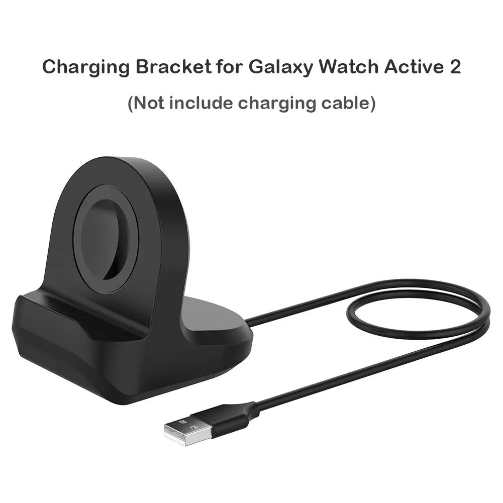 

Universal Silicone Charging Stand for Samsung Galaxy Watch Active 2 Smart Watch Charger Charger Stand Stand Watch Stand (Black)
