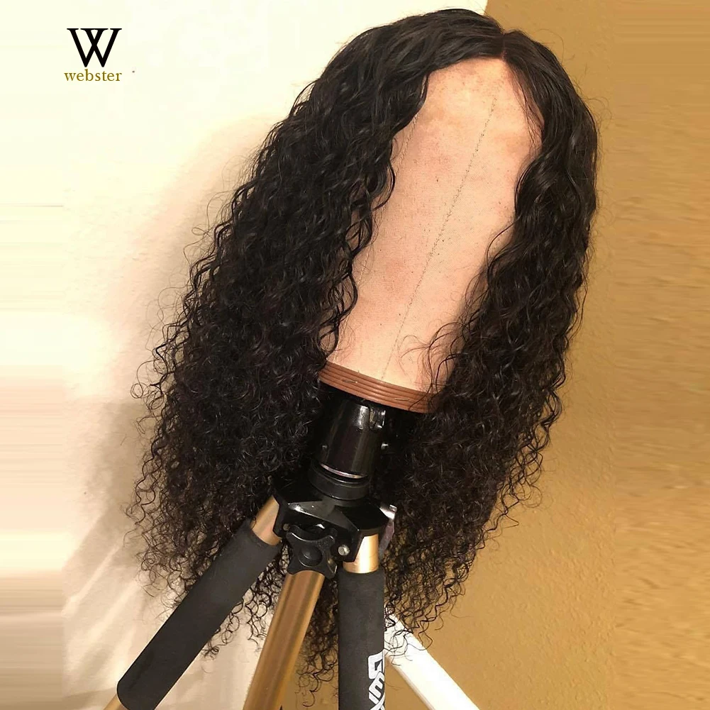 

Websterwigs Kinky Curly Full Density Synthetic Hair Lace Front Wig For Women Heat Resistant Fiber Preplucked Wigs Glueless Wig