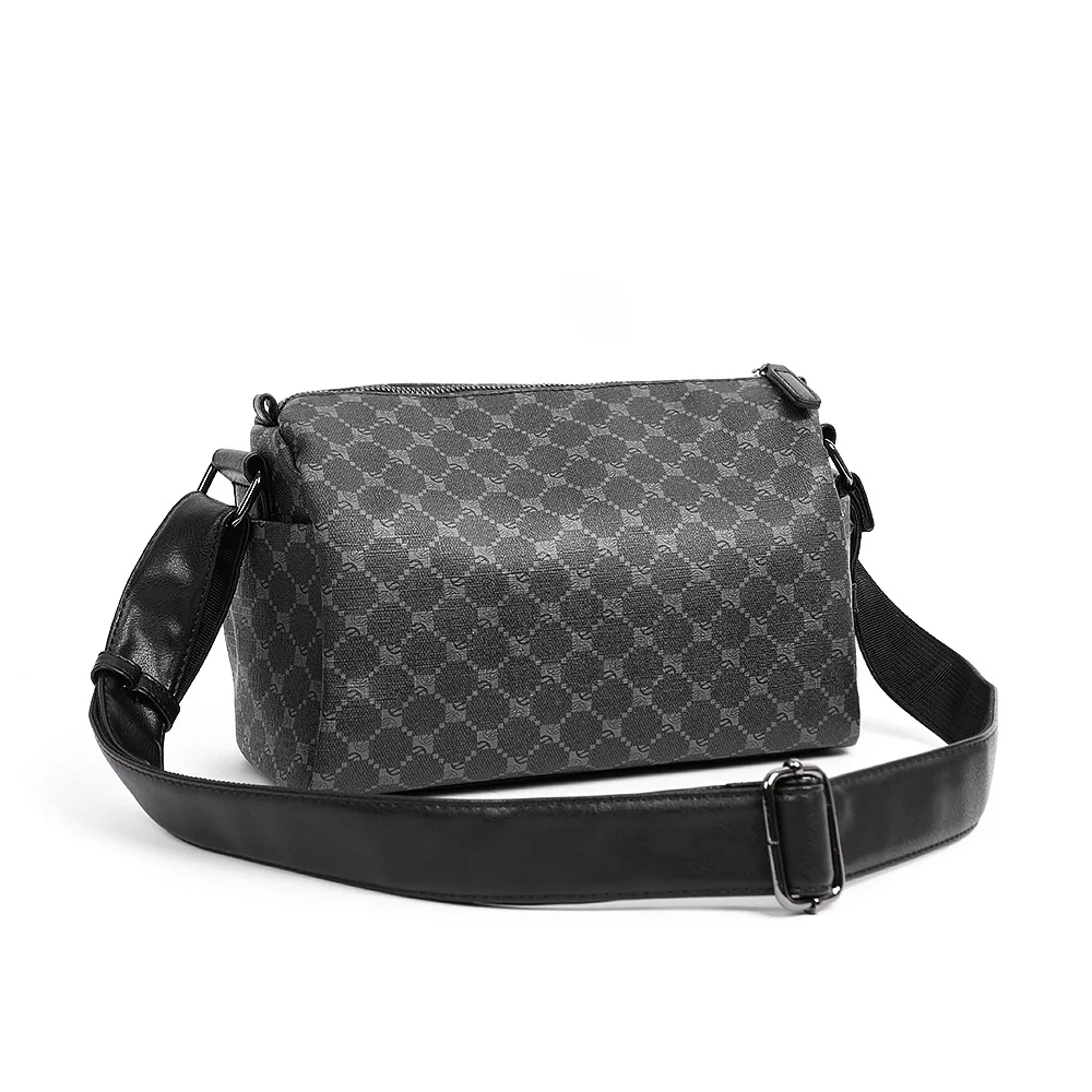 

Роскошные Дизайнерские мужские сумки через плечо, кожаные вместительные дорожные сумки в клетку на ремне, модная мужская сумка для фитнеса и клатч