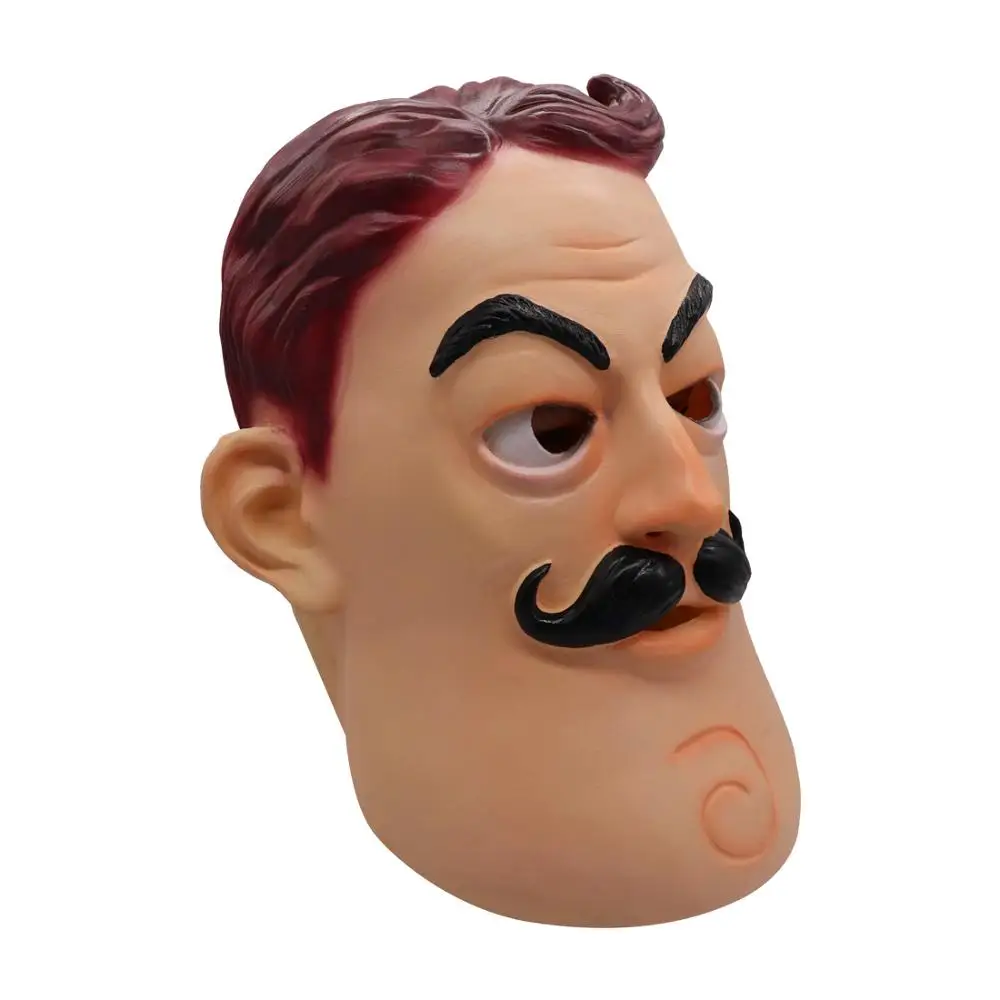 Смешная игра Hello Neighbor Косплэй Маска латекс шлем костюмы на Хэллоуин вечерние