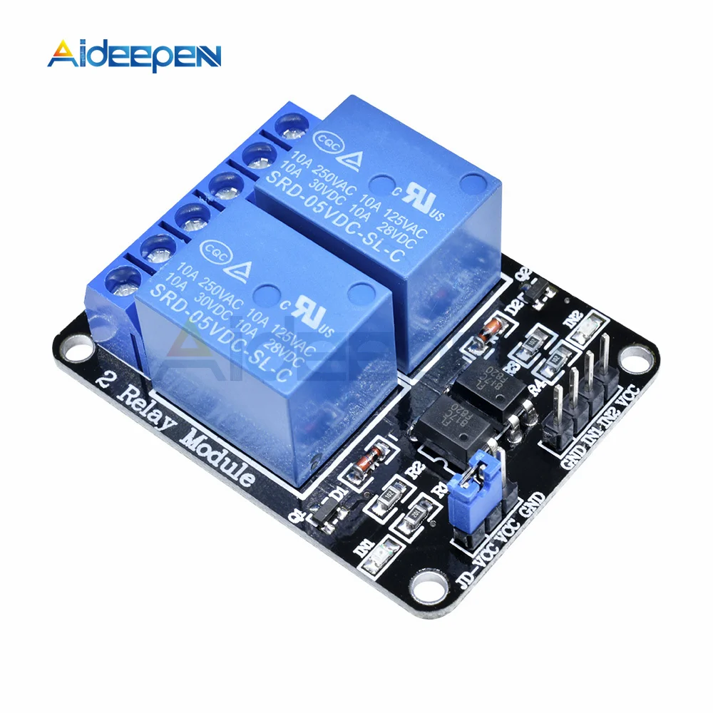 1 шт. 2-канальный 5V 12V 2 канальный релейный модуль реле для расширения платы Низкий
