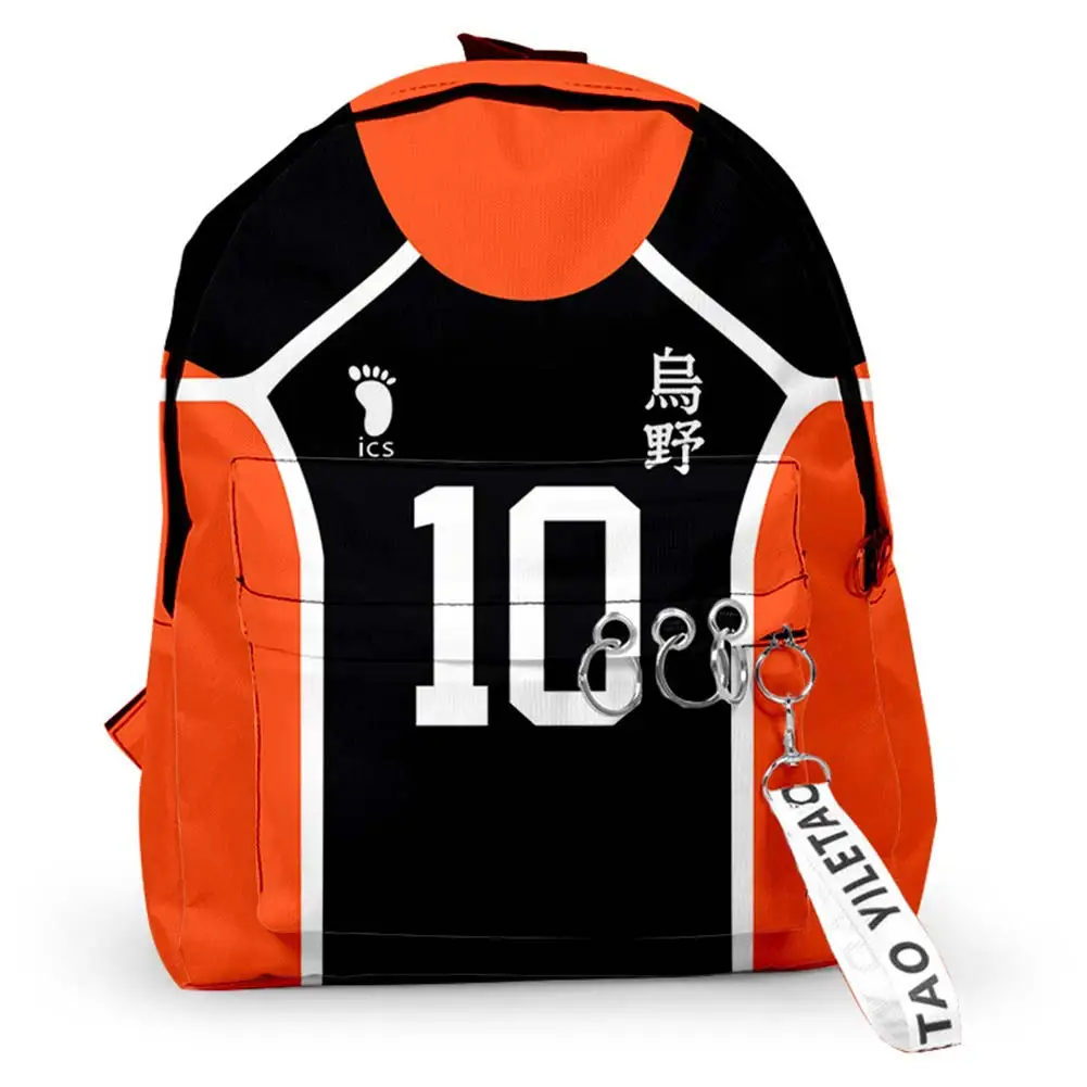 Аниме Рюкзак Haikyuu Косплей Karasuno школьная сумка через плечо рюкзак дорожные сумки