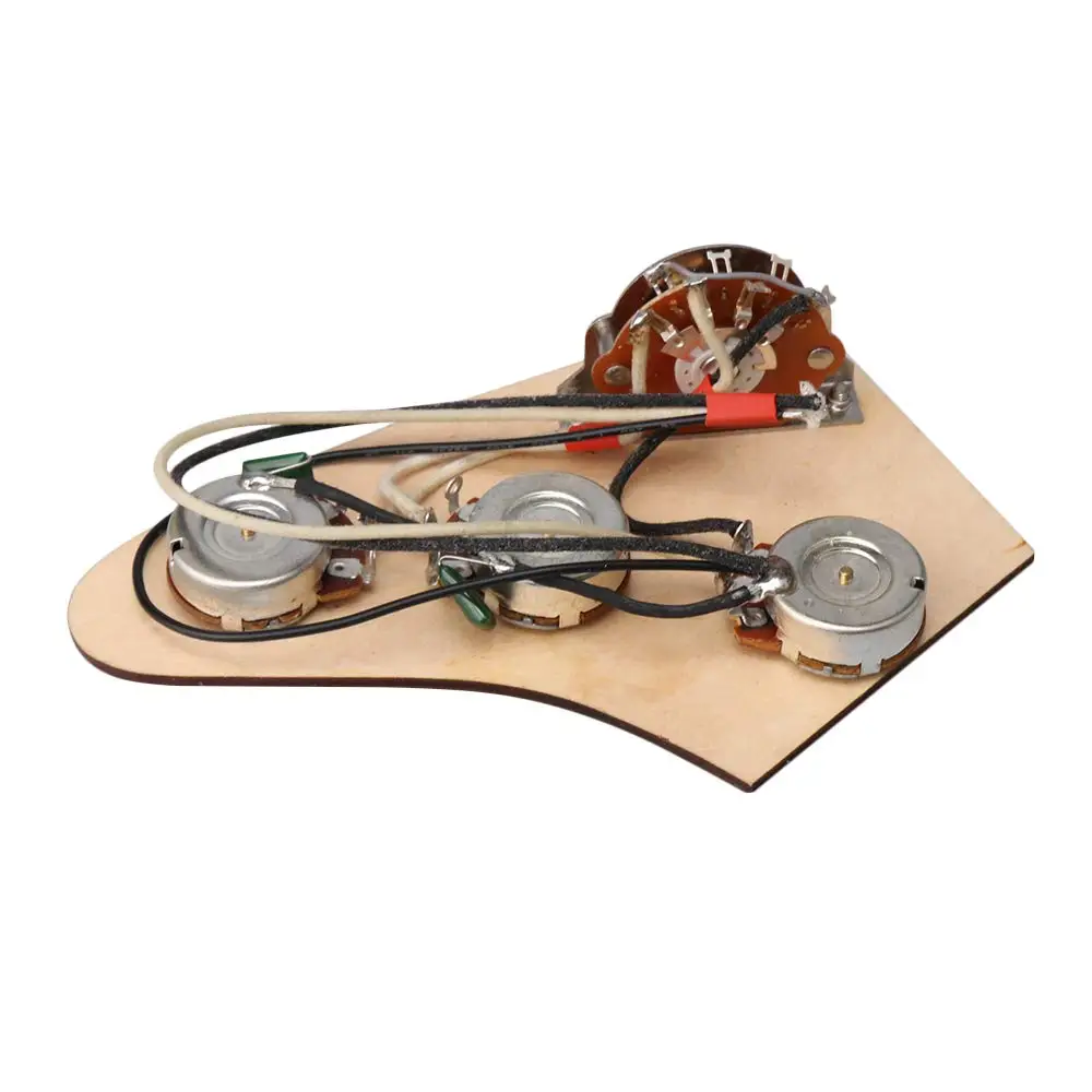 Гитары предварительно смонтированный монтажный жгут комплект 5 Way тумблер 1 объем