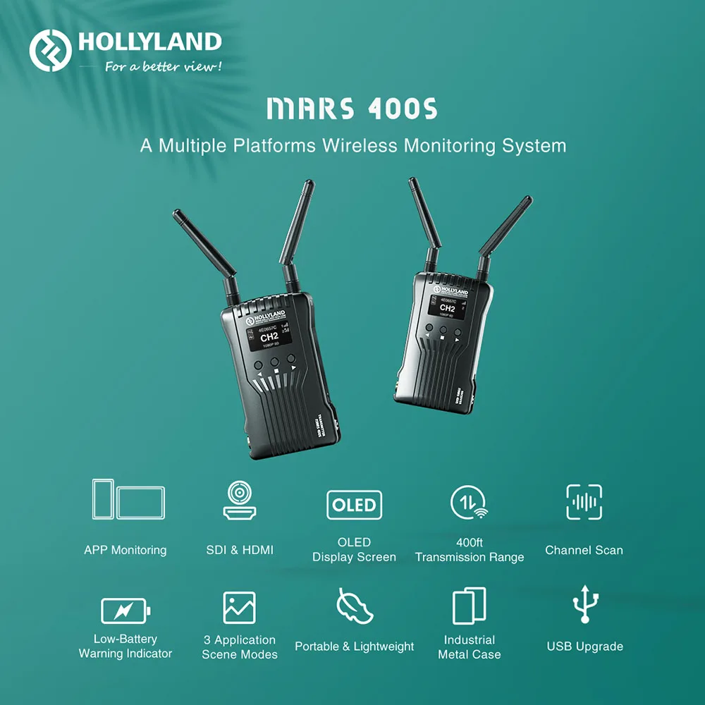 Беспроводной HD передатчик изображения Hollyland Mars 400s приемник HDMI SDI 1080P для