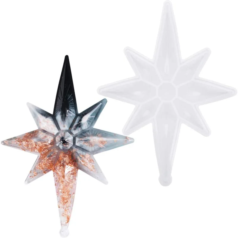 

Снежинка анис, звезда Рождественский силиконовая форма для литья под давлением, сделай сам, подвесной Подвеска для изготовления пресс-форм ...