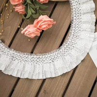 7cm wide hot white black elastic lace fabric trim ribbon collar diy sewing applique flower embroidered guipure wedding decor
