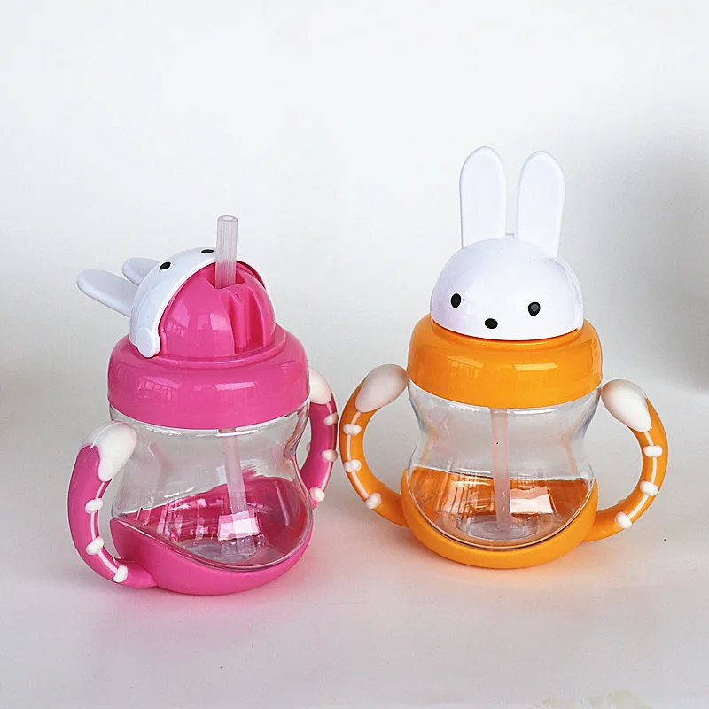 Детские для малышей соломы пластиковые бутылки воды BPA бесплатно с любимыми персонажами из мультфильмов eco