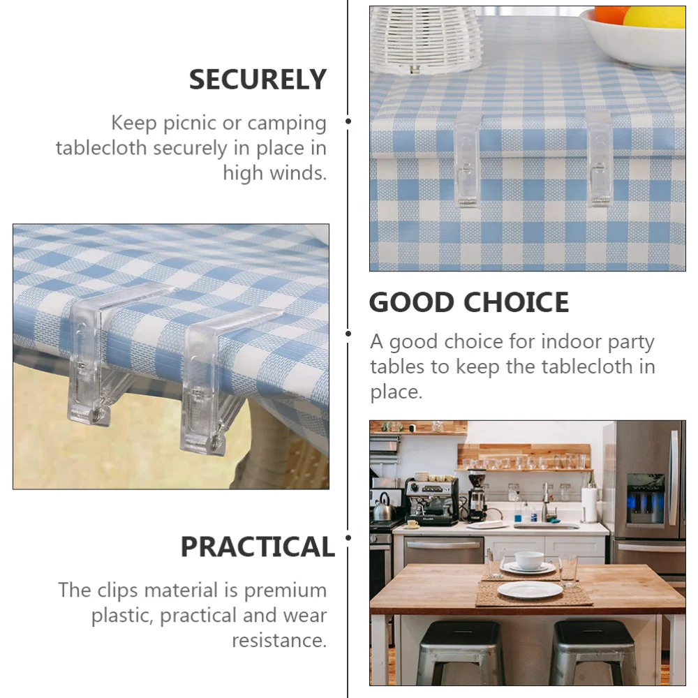 

8 Pcs Tablecloth Clips Household Tablecloth Clamps Table Skirt Clamps