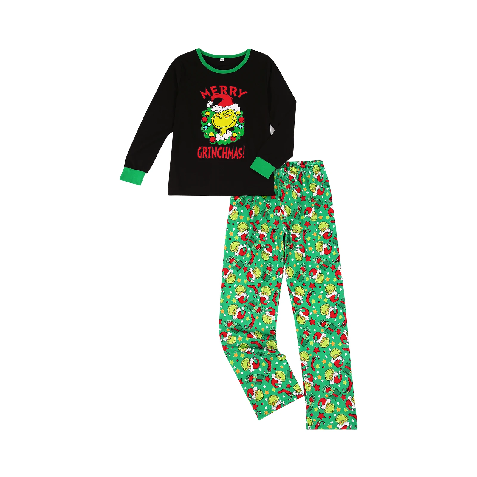 Семейный комплект рождественской пижамы сочетающиеся с рисунком тематики