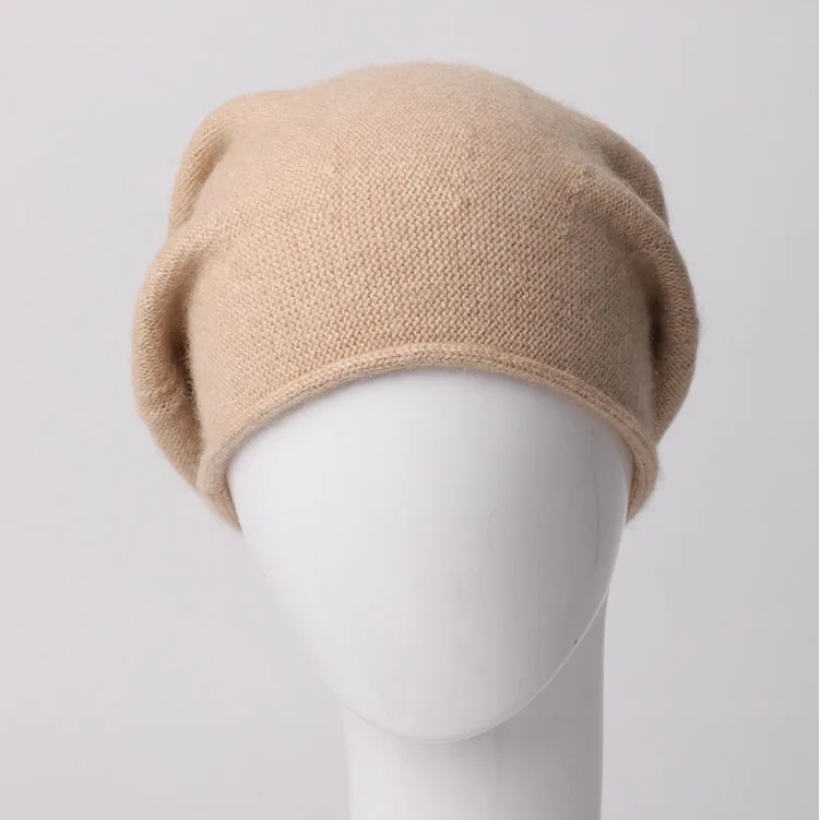 CAVME 2 Beige Кашемировые шапки-бини от CAVME, унисекс, женская, Мужская зимняя шапка, вязаные кашемировые шапки, одноцветные, 51 г, роскошный подарок - Цвет: CAVME 2 Beige