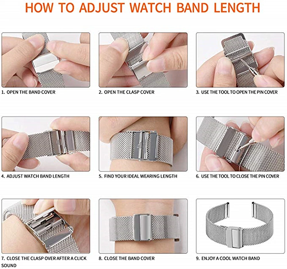 

For Apple Watch Series 6 Band SE 44mm 40mm iWatch 5 4 Milanese Strap For Applewatch 42mm 38mm iWatch 3 Stainless Steel Bracelet